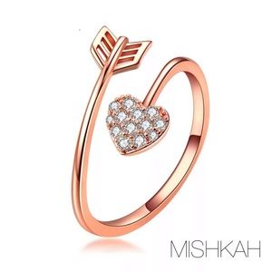 Just In❤️Adjustable Rose gold Heart Ring